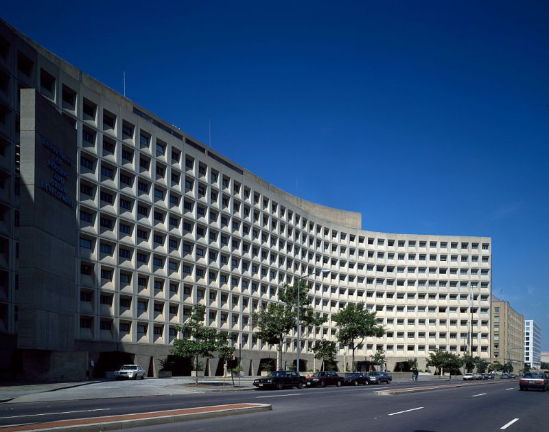 South entrance of the US State Department headquarters in Washington, D.C.