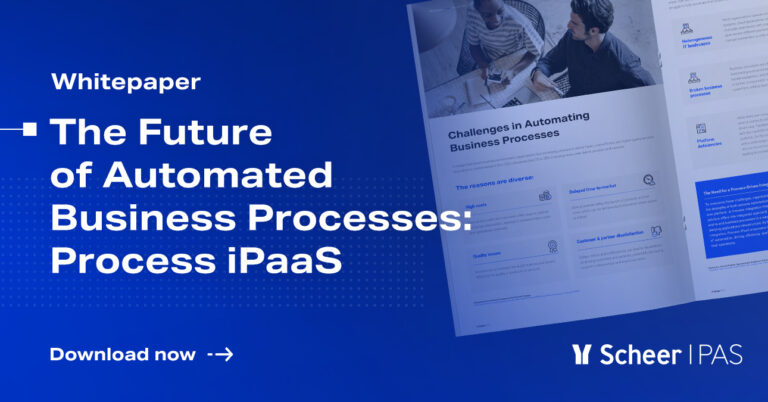 Scheer PAS Process iPaaS Whitepaper automation solution - Header