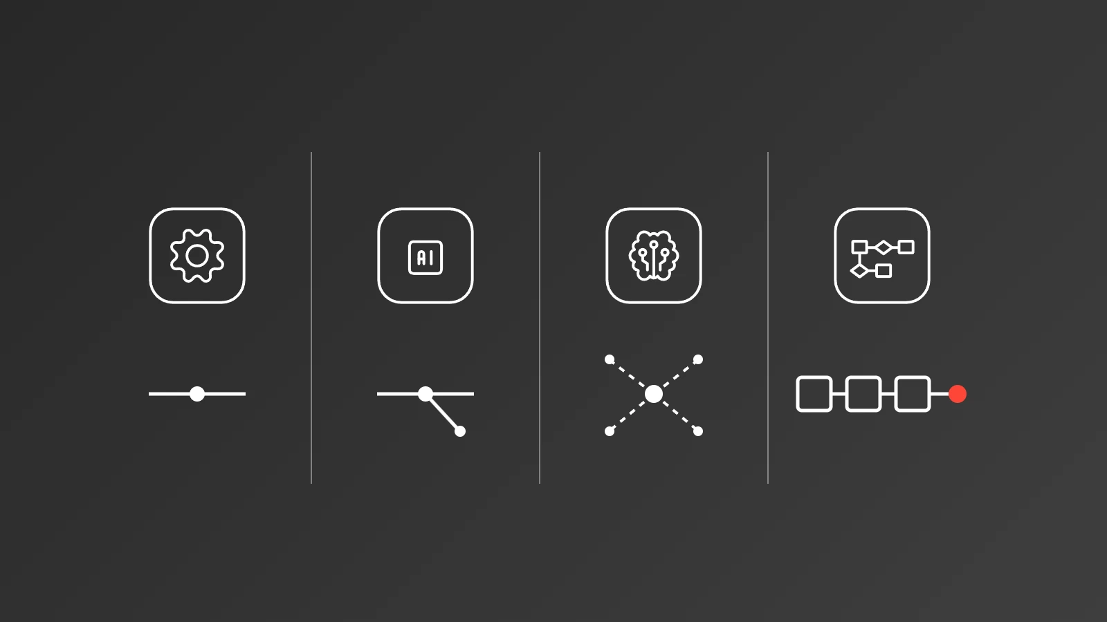 Vier Wege der Prozessautomatisierung, vom regelbasierten Workflow bis zur Process Engine, die KI-Agenten orchestriert, Prozessautomatisierung mit KI-Agenten